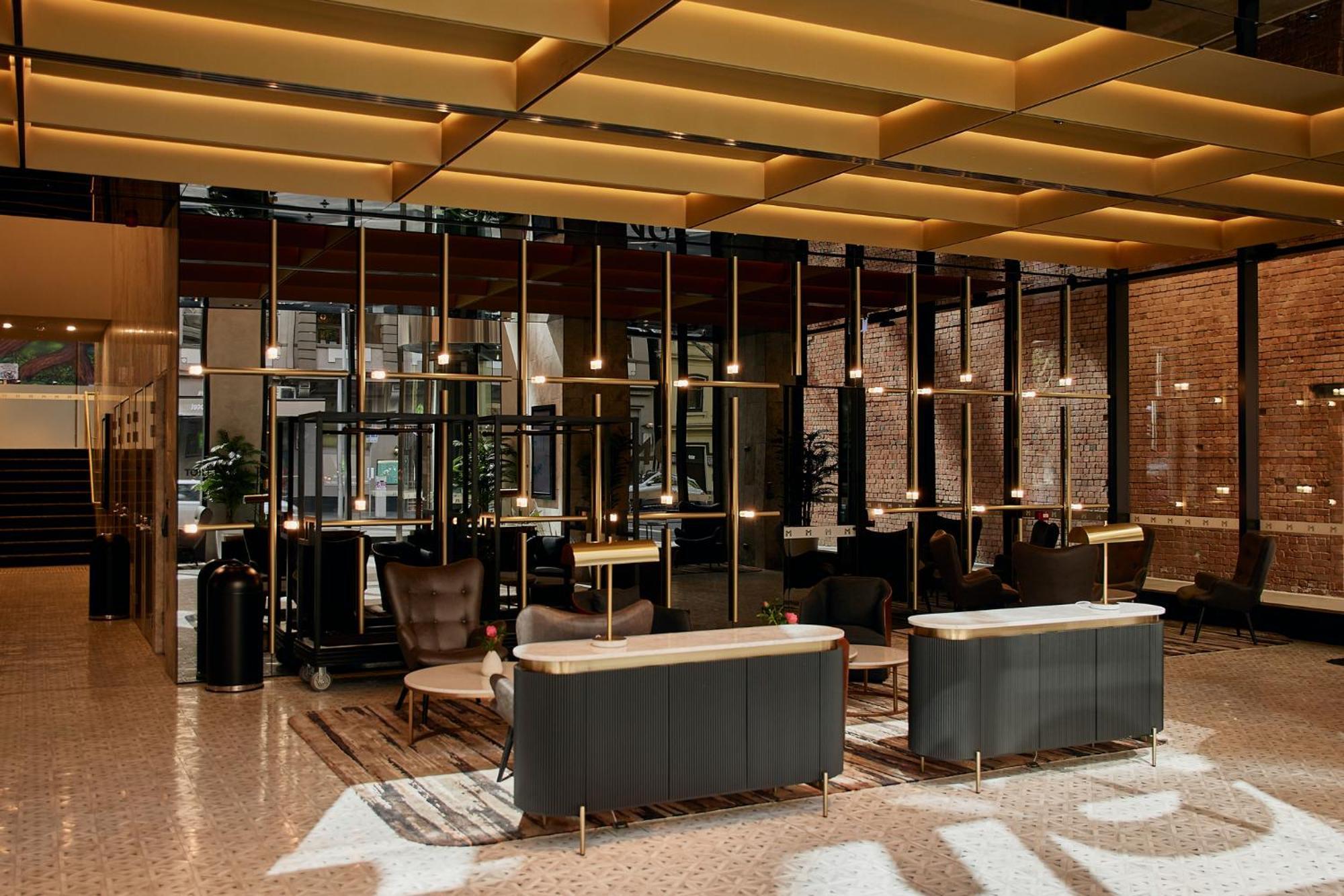 Meriton Suites Melbourne Exteriér fotografie The lobby of the hotel