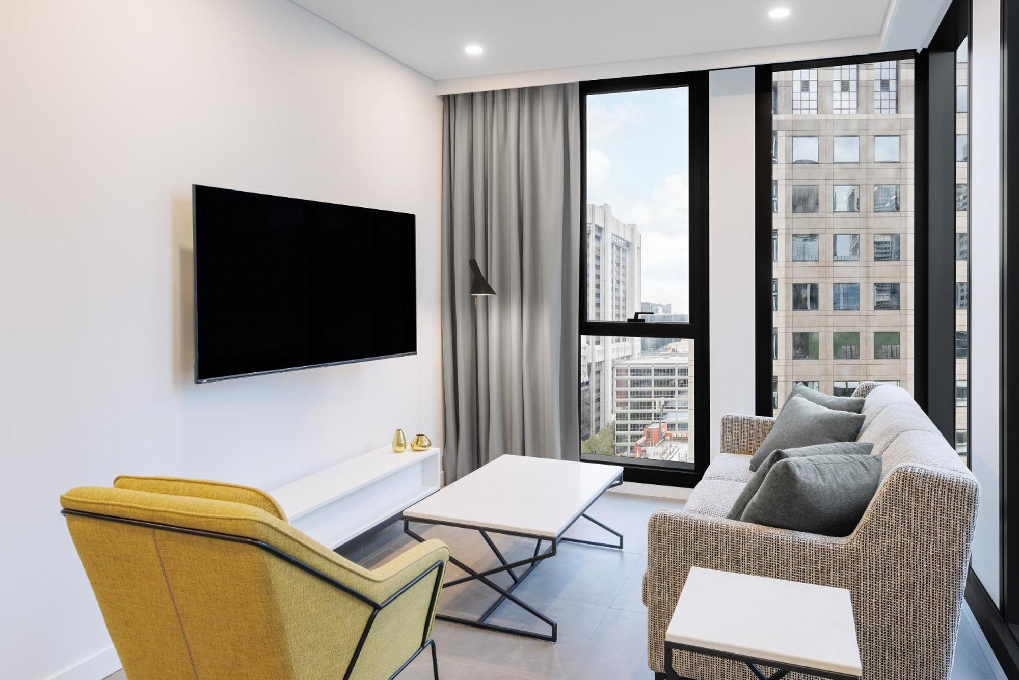 Meriton Suites Melbourne Exteriér fotografie A living room